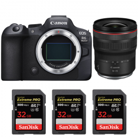 Canon EOS R6 Mark II + RF 14-35 mm f/4 L IS USM + - Contenido de la caja Canon EOS R6 Mark II + RF 14-35 mm f/4 L IS USM + - Contenido de la caja