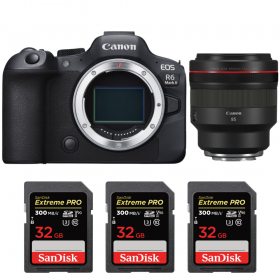 Canon EOS R6 Mark II + RF 85 mm f/1,2 L USM + 3 Sa - Contenido de la caja Canon EOS R6 Mark II + RF 85 mm f/1,2 L USM + 3 Sa - Contenido de la caja
