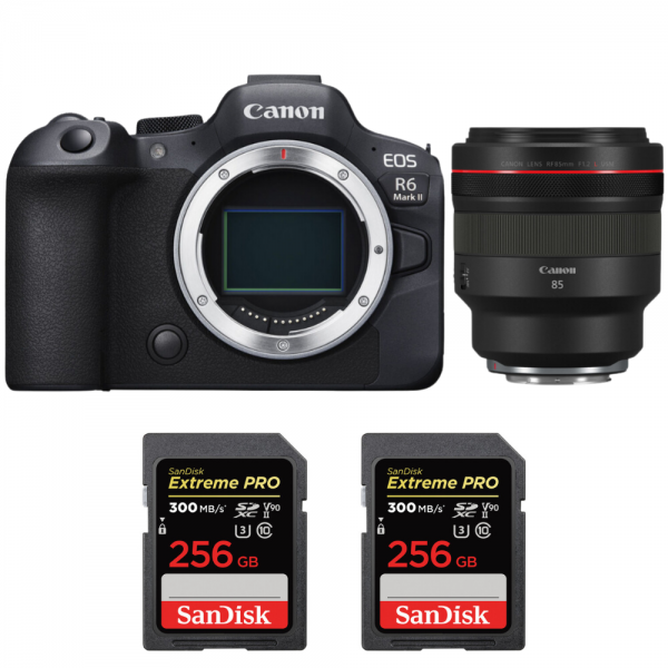 Canon EOS R6 Mark II + RF 85mm f/1.2 L USM + 2 SanDisk 256GB Extreme PRO UHS-II SDXC 300 MB/s|MCZ DIRECT