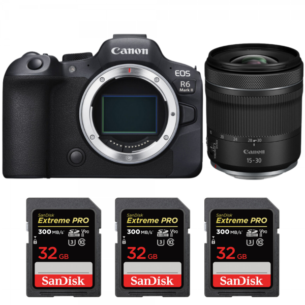 Canon EOS R6 Mark II + RF 15-30mm f/4.5-6.3 IS STM + 3 SanDisk 32GB Extreme PRO UHS-II SDXC 300 MB/s-1