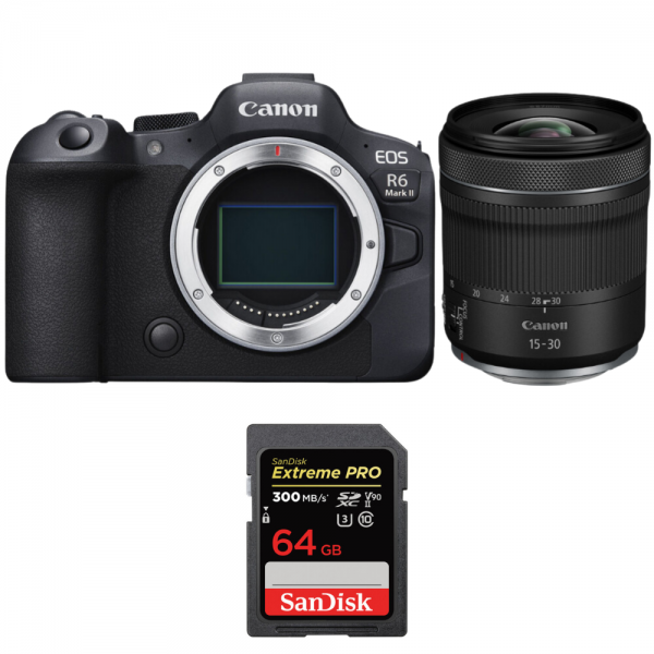 Canon EOS R6 Mark II + RF 15-30 mm f/4,5-6,3 IS STM + 1 SanDisk Extreme PRO UHS-II SDXC de 64 GB a 300 MB/seg -1