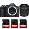 Canon EOS R6 Mark II + RF 15-30mm f/4.5-6.3 IS STM + 3 SanDisk 64GB Extreme PRO UHS-II SDXC 300 MB/s|MCZ DIRECT Canon EOS R6 Mark II + RF 15-30mm f/4.5-6.3 IS STM + 3 SanDisk 64GB Extreme PRO UHS-II SDXC 300 MB/s|MCZ DIRECT