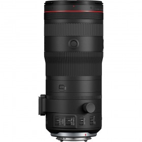 Objectif Canon RF 24-105mm f/2.8 L IS USM Z vu de côté, monture RF, avec contrôle de stabilisation