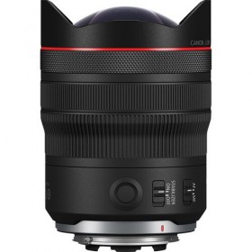 Objectif Canon RF 10-20mm f/4 L IS STM vue de face, contrôle de stabilisation visible Objectif Canon RF 10-20mm f/4 L IS STM vue de face, contrôle de stabilisation visible