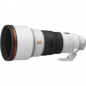 Objectif Sony FE 300mm f/2.8 GM OSS vue de profil avec monture E et système de stabilisation OSS