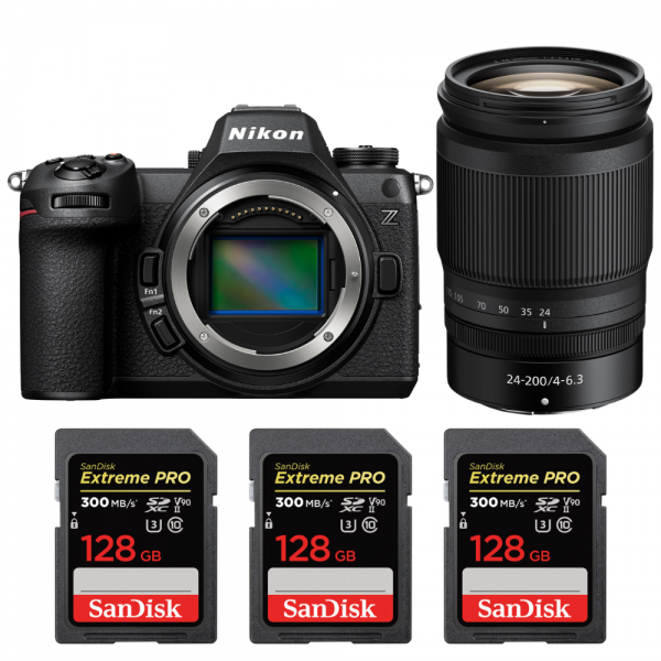 Nikon Z6 III + Z 24-200mm f/4-6.3 VR + 3 SanDisk 128GB Extreme PRO UHS-II SDXC 300 MB/s|MCZ DIRECT