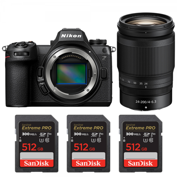 Nikon Z6 III + Z 24-200mm f/4-6.3 VR + 3 SanDisk 512GB Extreme PRO UHS-II SDXC 300 MB/s|MCZ DIRECT