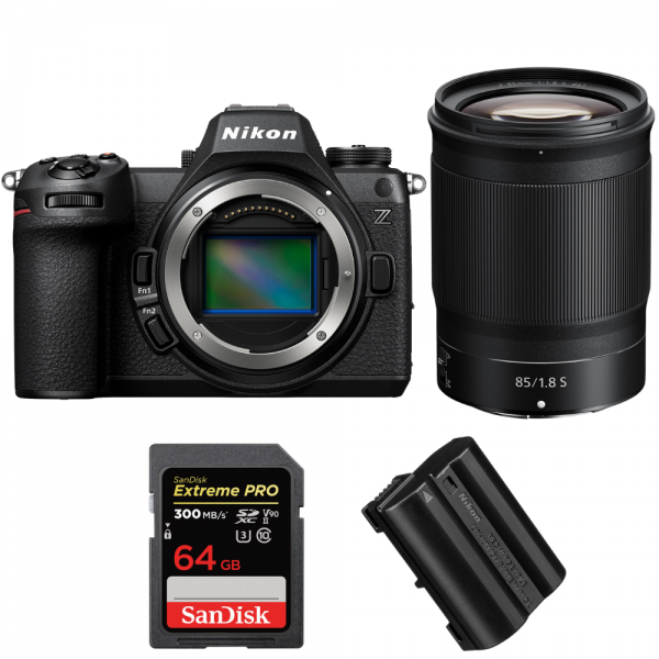 Nikon Z6 III + Z 85mm f/1.8 S + 1 SanDisk 64GB Extreme PRO UHS-II SDXC 300 MB/s + 1 Nikon EN-EL15c-1
