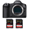 Canon EOS R5 Mark II + 2 SanDisk 256GB Extreme PRO UHS-II SDXC 300 MB/s|MCZ DIRECT
