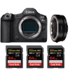 Canon EOS R5 Mark II + EF-EOS R + 3 SanDisk 64GB Extreme PRO UHS-II SDXC 300 MB/s