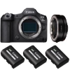 Canon EOS R5 Mark II + EF-EOS R + 3 Canon LP-E6P|MCZ DIRECT