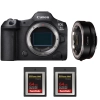 Canon EOS R5 Mark II + EF-EOS R + 2 SanDisk 64GB Extreme PRO CFexpress Type B|MCZ DIRECT