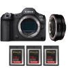 Canon EOS R5 Mark II + EF-EOS R + 3 SanDisk 128GB Extreme PRO CFexpress Type B