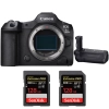 Canon EOS R5 Mark II + Canon BG-R20 + 2 SanDisk 128GB Extreme PRO UHS-II SDXC 300 MB/s|MCZ DIRECT