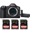 Canon EOS R5 Mark II + Canon BG-R20 + 3 SanDisk 128GB Extreme PRO UHS-II SDXC 300 MB/s