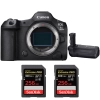Canon EOS R5 Mark II + Canon BG-R20 + 2 SanDisk 256GB Extreme PRO UHS-II SDXC 300 MB/s|MCZ DIRECT