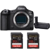 Canon EOS R5 Mark II + Canon BG-R20 + 2 SanDisk 512GB Extreme PRO UHS-II SDXC 300 MB/s|MCZ DIRECT