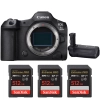 Canon EOS R5 Mark II + Canon BG-R20 + 3 SanDisk 512GB Extreme PRO UHS-II SDXC 300 MB/s|MCZ DIRECT