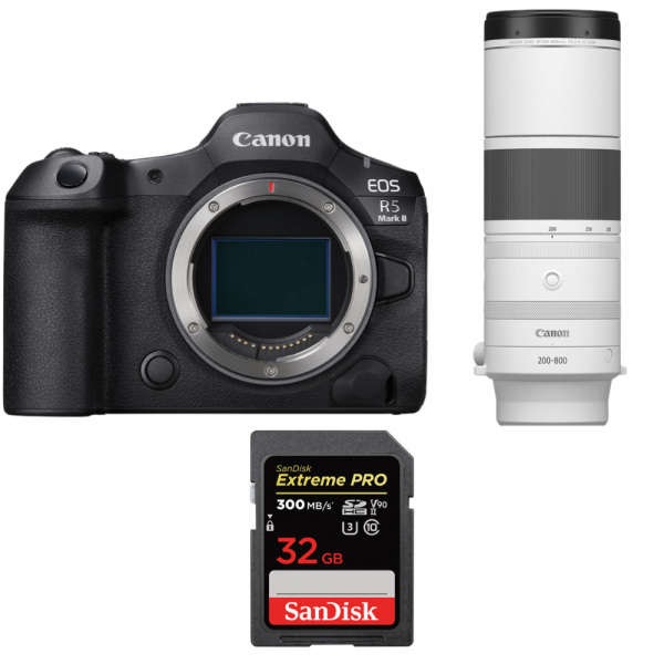 Canon EOS R5 Mark II + RF 200-800mm f/6.3-9 IS USM + 1 SanDisk 32GB Extreme PRO UHS-II SDXC 300 MB/s Canon MIRRORLESS CAMERAS €4,830.00 MCZ DIRECT