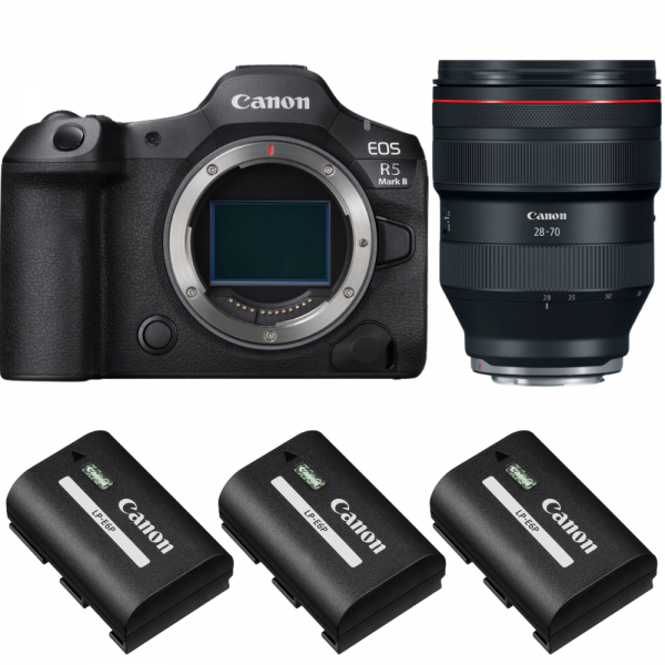 Canon EOS R5 Mark II + RF 28-70mm f/2 L USM + 3 Canon LP-E6P Canon MIRRORLESS CAMERAS €5,676.00 MCZ DIRECT