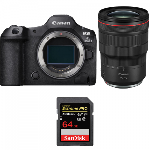 Canon EOS R5 Mark II + RF 15-35mm f/2.8 L IS USM + 1 SanDisk 64GB Extreme PRO UHS-II SDXC 300 MB/s|MCZ DIRECT