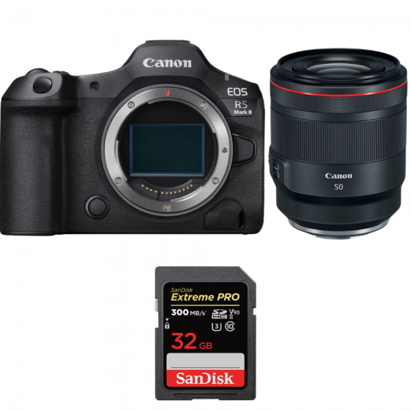 Canon EOS R5 Mark II + RF 50mm f/1.2 L USM + 1 SanDisk 32GB Extreme PRO UHS-II SDXC 300 MB/s|MCZ DIRECT