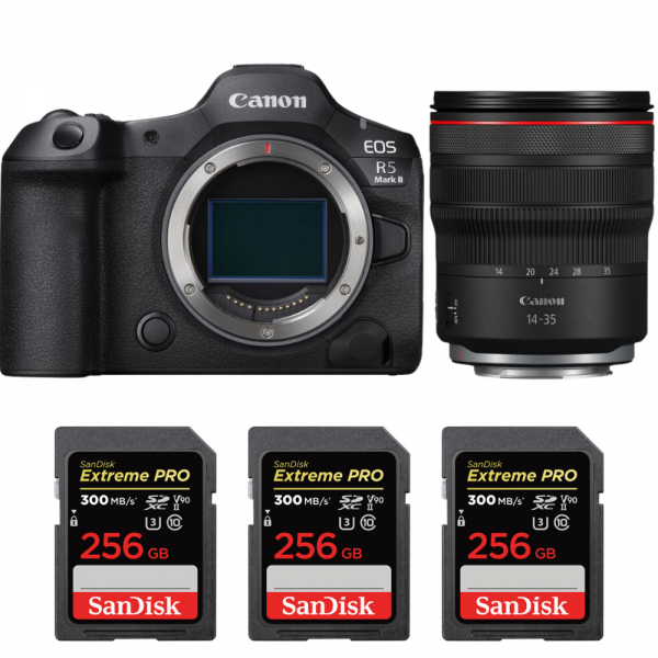 Canon EOS R5 Mark II + RF 14-35mm f/4 L IS USM + 3 SanDisk 256GB Extreme PRO UHS-II SDXC 300 MB/s|MCZ DIRECT