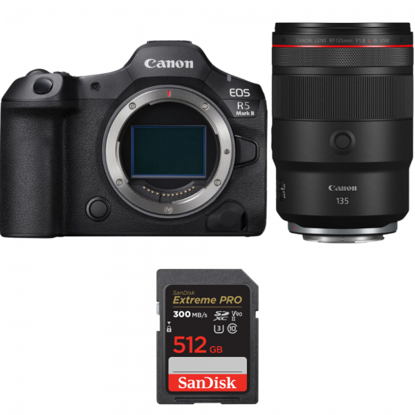 Canon EOS R5 Mark II + RF 135mm f/1.8 L IS USM + 1 SanDisk 512GB Extreme PRO UHS-II SDXC 300 MB/s|MCZ DIRECT