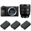 Sony A6700 + FE 50mm f/1.4 GM + 3 Sony NP-FZ100|MCZ DIRECT