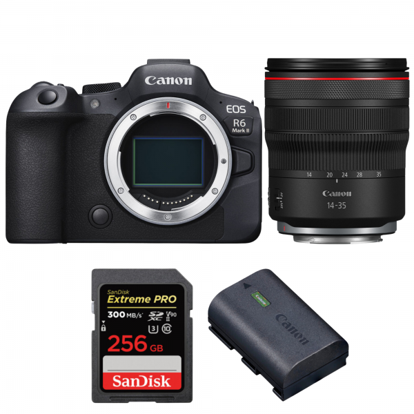 Canon EOS R6 Mark II + RF 14-35mm f/4 L IS USM + 1 SanDisk 256GB Extreme PRO UHS-II SDXC 300 MB/s + 1 Canon LP-E6NH|MCZ DIRECT