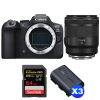 Canon EOS R6 Mark II + RF 50mm f/1.2 L USM + 1 SanDisk 64GB Extreme PRO UHS-II SDXC 300 MB/s + 3 Canon LP-E6NH-1