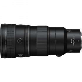 Nikon Z 400mm f/4.5 VR S lens with smooth black finish and focus control ring Nikon Z 400mm f/4.5 VR S lens with smooth black finish and focus control ring