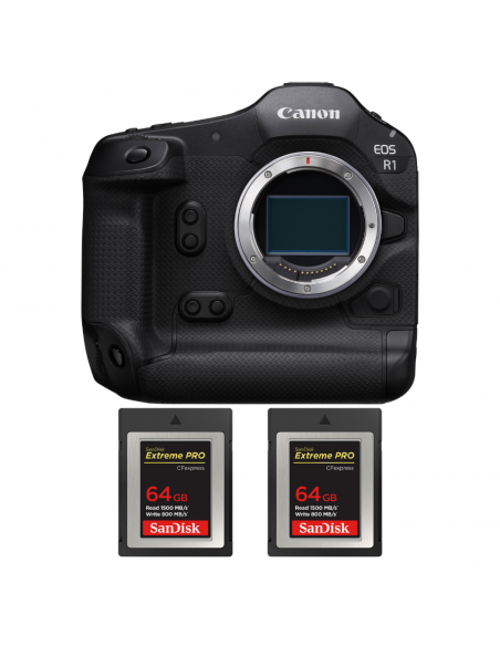 Canon EOS R1 + 2 SanDisk 64GB Extreme PRO CFexpress Type B|MCZ DIRECT