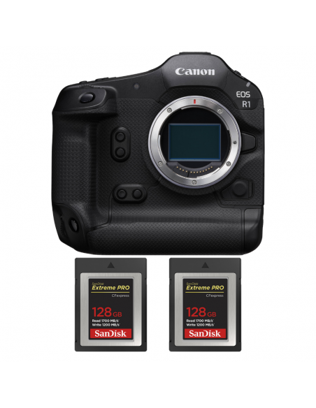 Canon EOS R1 + 2 SanDisk 128GB Extreme PRO CFexpress Type B|MCZ DIRECT