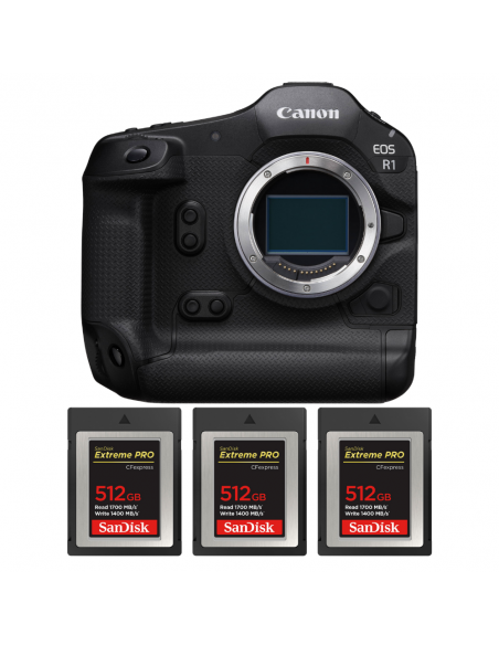 Canon EOS R1 + 3 SanDisk 512GB Extreme PRO CFexpress Type B|MCZ DIRECT