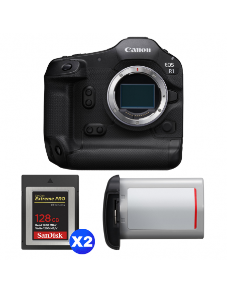 Canon EOS R1 + 2 SanDisk 128GB Extreme PRO CFexpress Type B + Canon LP-E19|MCZ DIRECT