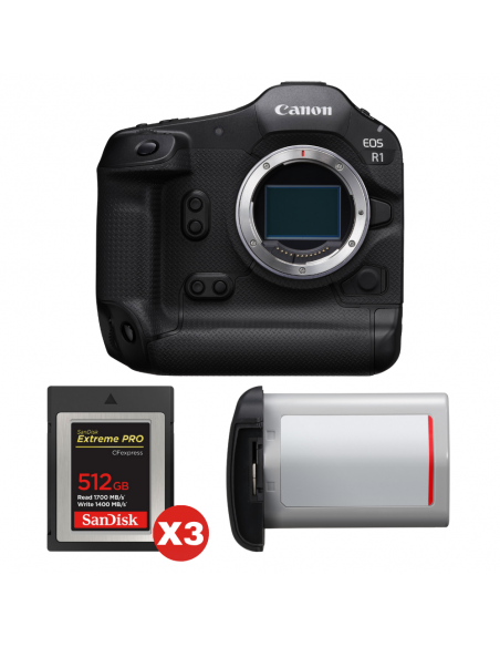 Canon EOS R1 + 3 SanDisk 512GB Extreme PRO CFexpress Type B + Canon LP-E19|MCZ DIRECT