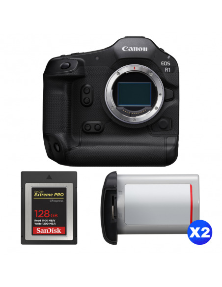 Canon EOS R1 + 1 SanDisk 128GB Extreme PRO CFexpress Type B + 2 Canon LP-E19|MCZ DIRECT
