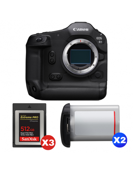 Canon EOS R1 + 3 SanDisk 512GB Extreme PRO CFexpress Type B + 2 Canon LP-E19|MCZ DIRECT