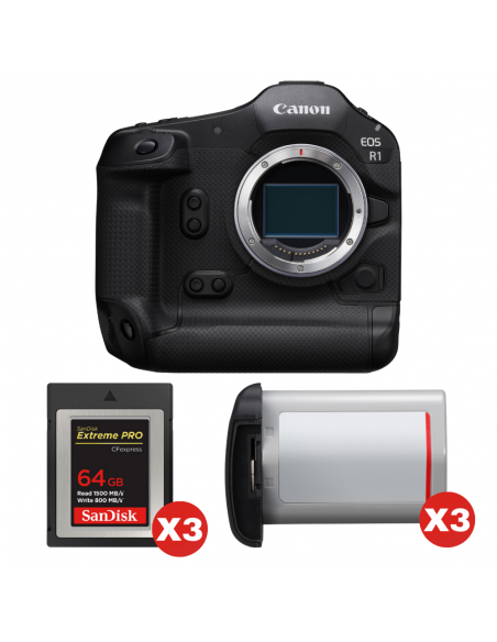Canon EOS R1 + 3 SanDisk 64GB Extreme PRO CFexpress Type B + 3 Canon LP-E19|MCZ DIRECT