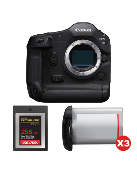 Canon EOS R1 + 1 SanDisk 256GB Extreme PRO CFexpress Type B + 3 Canon LP-E19|MCZ DIRECT