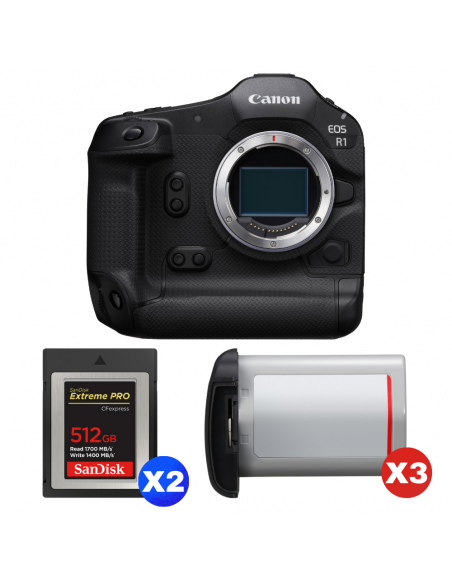 Canon EOS R1 + 2 SanDisk 512GB Extreme PRO CFexpress Type B + 3 Canon LP-E19|MCZ DIRECT