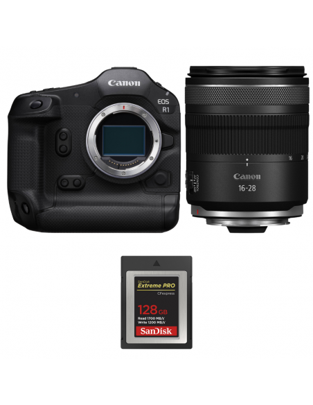Canon EOS R1 + RF 16-28mm f/2.8 IS STM + 1 SanDisk 128GB Extreme PRO CFexpress Type B|MCZ DIRECT