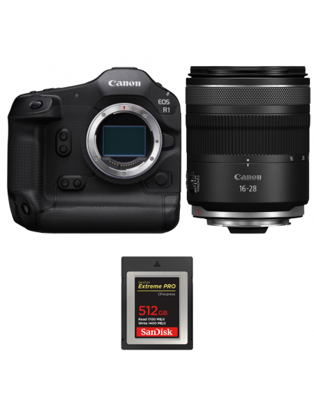Canon EOS R1 + RF 16-28mm f/2.8 IS STM + 1 SanDisk 512GB Extreme PRO CFexpress Type B|MCZ DIRECT