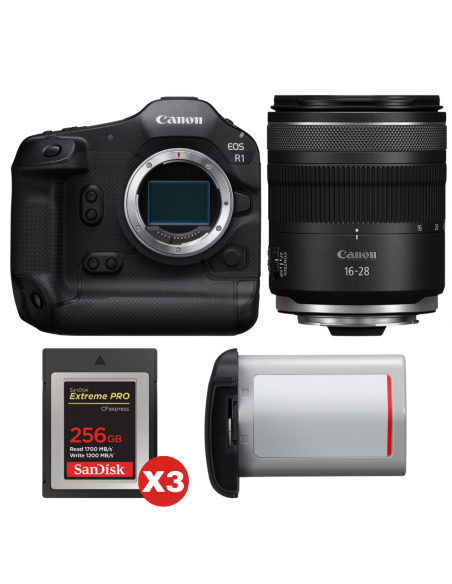 Canon EOS R1 + RF 16-28mm f/2.8 IS STM + 3 SanDisk 256GB Extreme PRO CFexpress Type B + Canon LP-E19|MCZ DIRECT