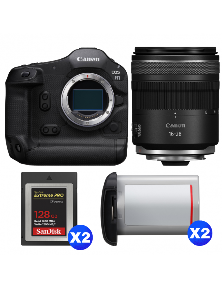 Canon EOS R1 + RF 16-28mm f/2.8 IS STM + 2 SanDisk 128GB Extreme PRO CFexpress Type B + 2 Canon LP-E19|MCZ DIRECT