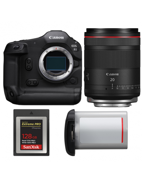 Canon EOS R1 + RF 20mm f/1.4 L VCM + 1 SanDisk 128GB Extreme PRO CFexpress Type B + Canon LP-E19|MCZ DIRECT