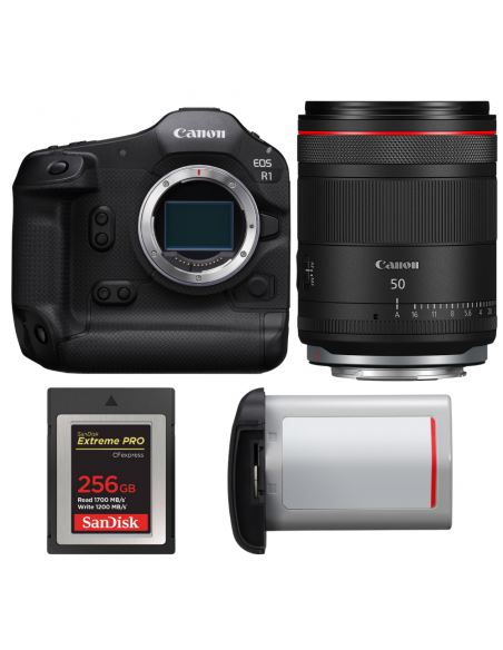Canon EOS R1 + RF 50mm f/1.4 L VCM + 1 SanDisk 256GB Extreme PRO CFexpress Type B + Canon LP-E19|MCZ DIRECT