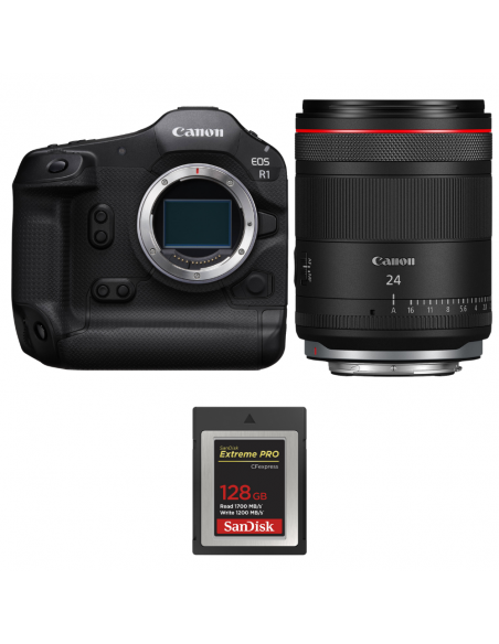 Canon EOS R1 + RF 24mm f/1.4 L VCM + 1 SanDisk 128GB Extreme PRO CFexpress Type B|MCZ DIRECT