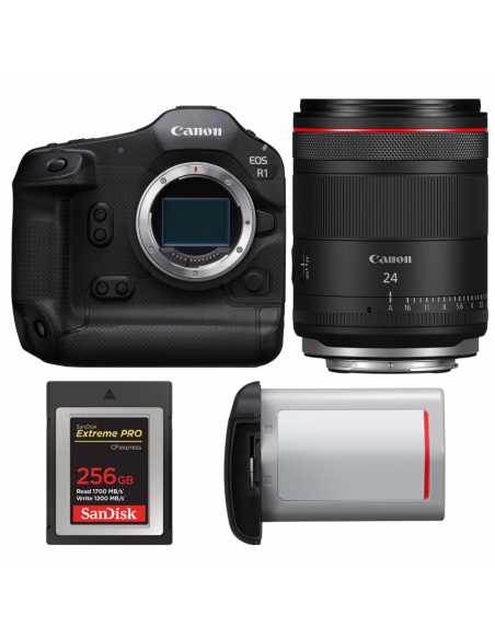 Canon EOS R1 + RF 24mm f/1.4 L VCM + 1 SanDisk 256GB Extreme PRO CFexpress Type B + Canon LP-E19|MCZ DIRECT